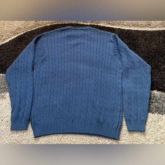 Men’s Izod Cable Knit L/S Crewneck Pullover 100% Cotton Sweater/Sz L-NWT-Quick - Picture 4 of 14
